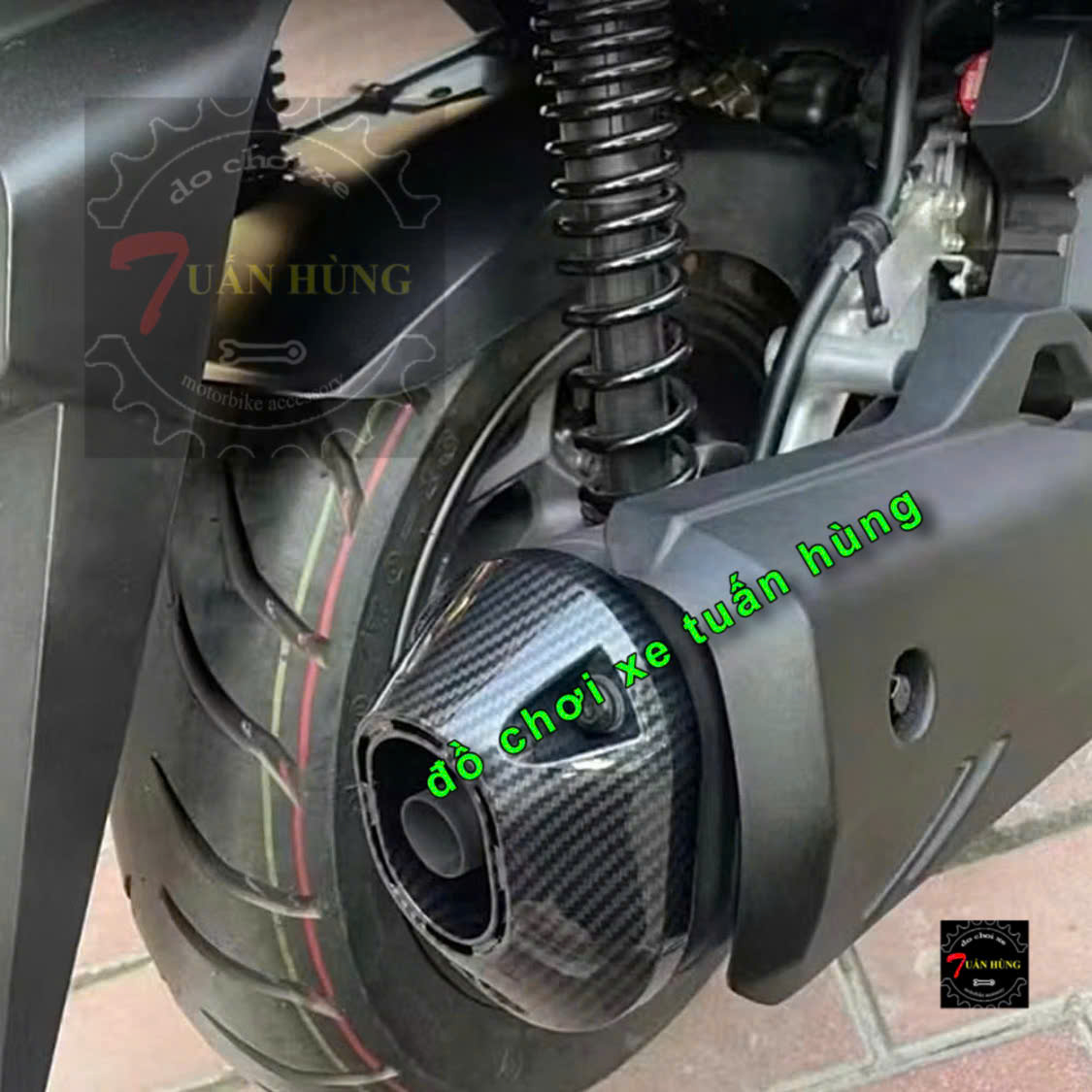 Đuôi Pô Vario 160 Carbon [HÀNG ĐẸP] Mẫu Mới - Đồ Chơi Xe Vario 160